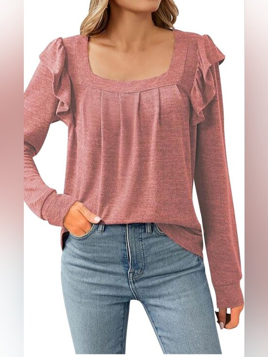 BiBi Tops - BiBi long-sleeve blouse is crafted from a lightweight, crinkled gauze fabric